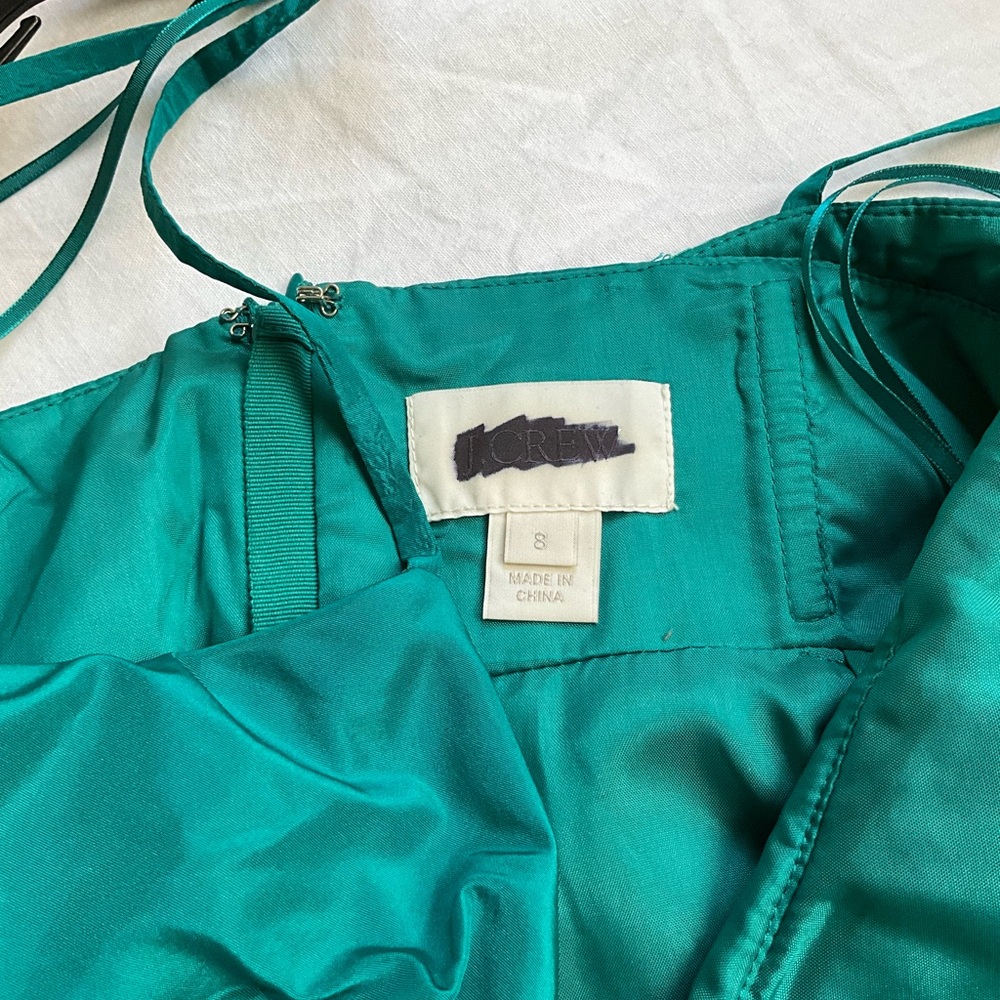 Sz8 J. Crew Adrienne Dress in Peacock - Picture 8 of 8
